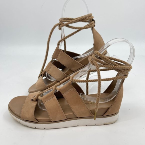 KORS Michael Kors Tan Leather Sandals | Breathable and Classic - Picture 6 of 8